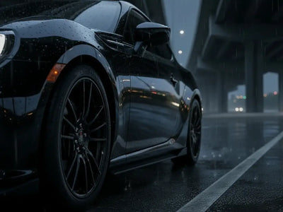 Subaru BRZ wrapped in Gloss HX20000 Deep Black wrap film HX20890B
