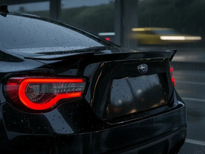 Subaru BRZ wrapped in Hexis Gloss HX20000 Deep Black restyling film HX20890B