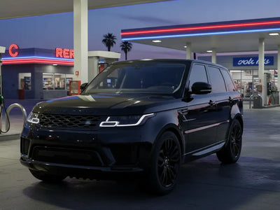 Range Rover Sport wrapped in Gloss HX20000 Deep Black automotive vinyl film HX20890B