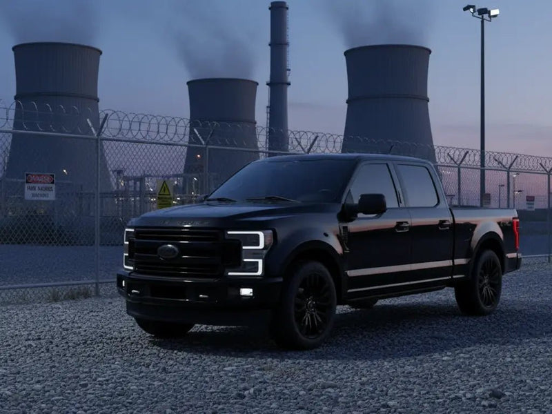Ford F-150 wrapped in Gloss HX20000 Deep Black car wrap film HX20890B