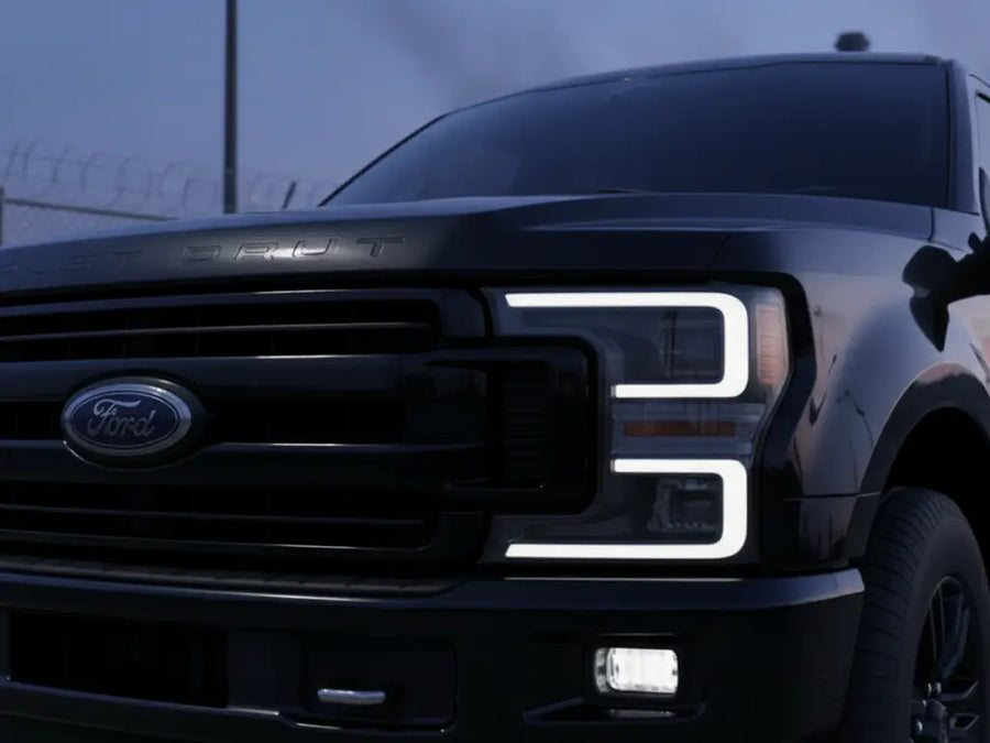 DIY Ford F-150 wrapped in Gloss HX20000 Deep Black automotive vinyl film HX20890B