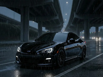 Subaru BRZ wrapped in Hexis Gloss HX20000 Deep Black vinyl wrap HX20890B