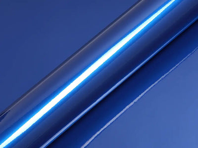 Color swatch of Hexis HX20000 Gloss Metallic Night Blue Vinyl Wrap HX20905B