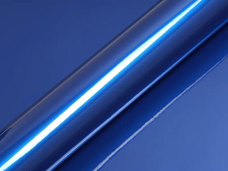 Color swatch of Hexis HX20000 Gloss Metallic Night Blue Vinyl Wrap HX20905B