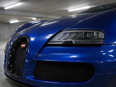 Bugatti Veyron wrapped in Hexis Gloss HX20000 Metallic Night Blue restyling film HX20905B
