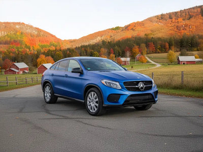 Mercedes-Benz GLE Coupe wrapped in Hexis Matte HX20000 Metallic Night Blue car wrap film HX20905M