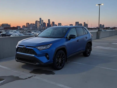 Toyota RAV4 wrapped in Matte HX20000 Metallic Night Blue car wrap film HX20905M