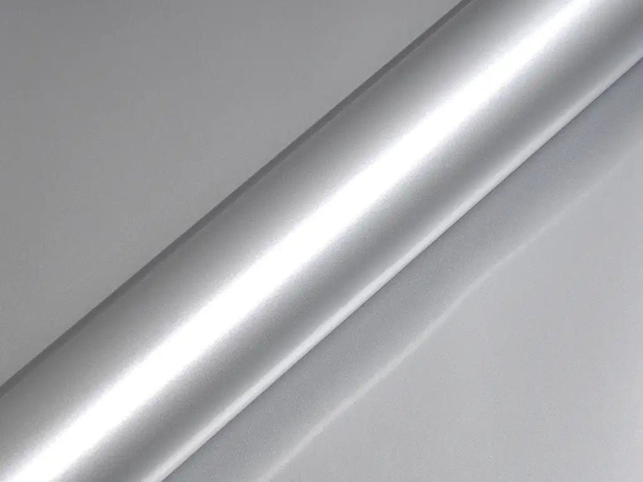 Color swatch of Hexis HX20000 Gloss Metallic Meteorite Grey Vinyl Wrap HX20990B