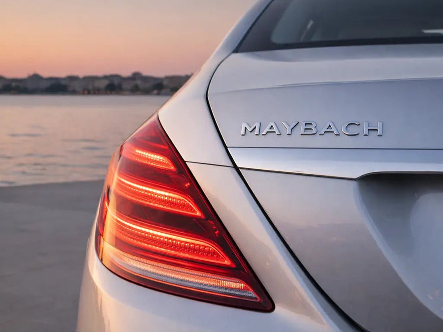 DIY Mercedes-Maybach S-Class wrapped in Gloss HX20000 Metallic Meteorite Grey automotive vinyl film HX20990B