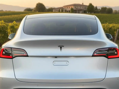 Tesla 3 wrapped in Gloss HX20000 Metallic Meteorite Grey automotive vinyl film HX20990B