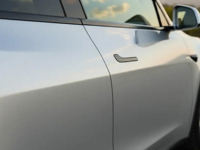 Tesla S wrapped in Hexis Gloss HX20000 Metallic Meteorite Grey vinyl wrap HX20990B
