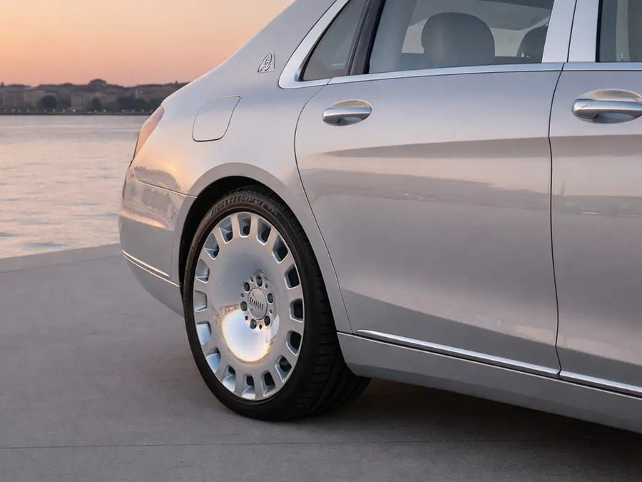 DIY Mercedes-Maybach S-Class wrapped in Gloss HX20000 Metallic Meteorite Grey car wrap film HX20990B