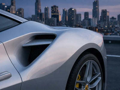 Ferrari 488 wrapped in Gloss HX20000 Metallic Meteorite Grey wrap film HX20990B