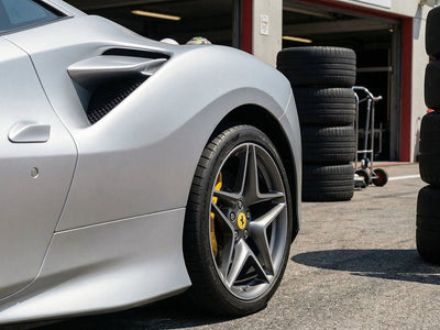 Ferrari 488 wrapped in Matte HX20000 Metallic Meteorite Grey vinyl wrap HX20990M