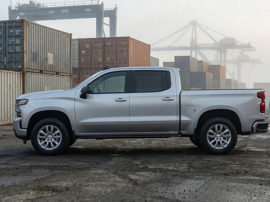 Chevrolet Silverado wrapped in Hexis Matte HX20000 Metallic Meteorite Grey restyling film HX20990M