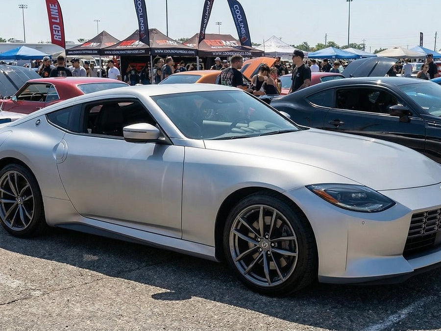 Nissan Z wrapped in Matte HX20000 Metallic Meteorite Grey car wrap film HX20990M