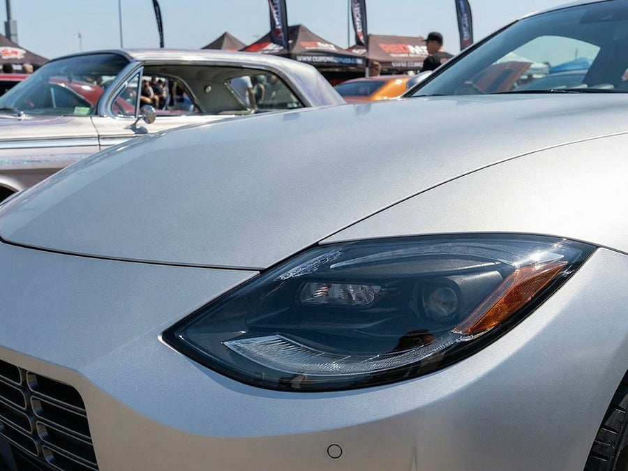 DIY Nissan Z wrapped in Matte HX20000 Metallic Meteorite Grey car wrap film HX20990M