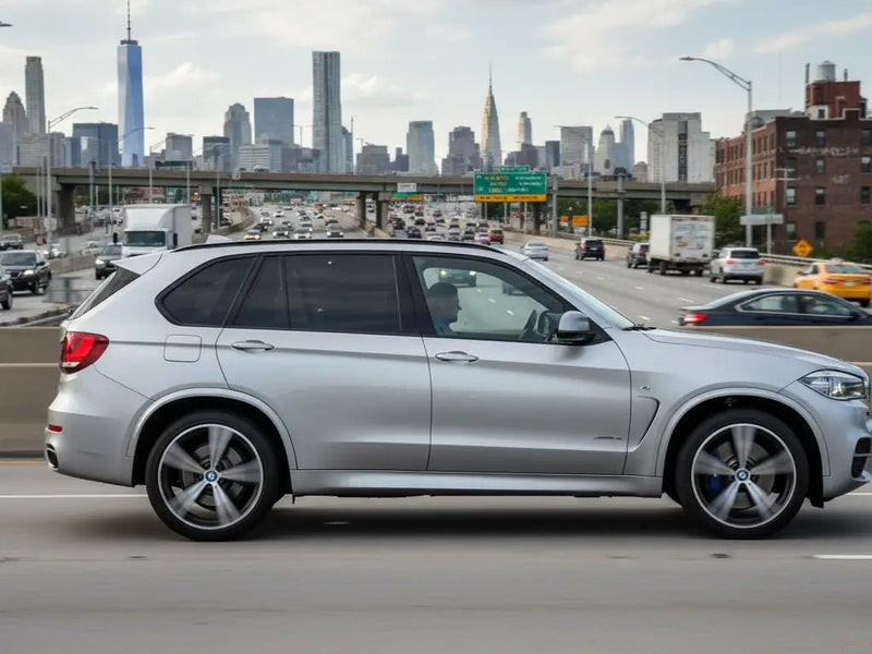 DIY BMW X5 wrapped in Matte HX20000 Metallic Meteorite Grey vinyl wrap HX20990M