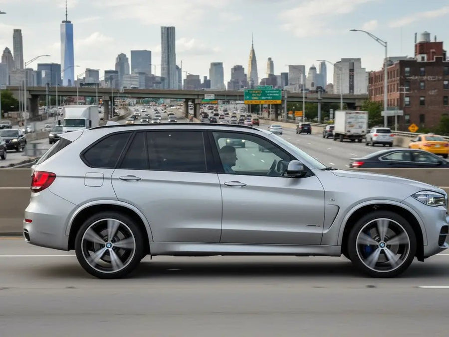DIY BMW X5 wrapped in Matte HX20000 Metallic Meteorite Grey vinyl wrap HX20990M