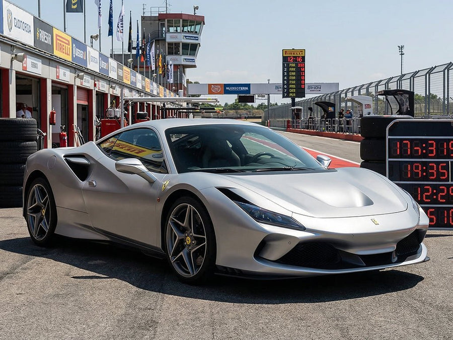 DIY Ferrari F8 Tributo wrapped in Matte HX20000 Metallic Meteorite Grey wrap film HX20990M