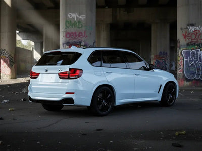 DIY BMW X5 wrapped in Gloss HX20000 Jazz Blue vinyl wrap HX20B32B
