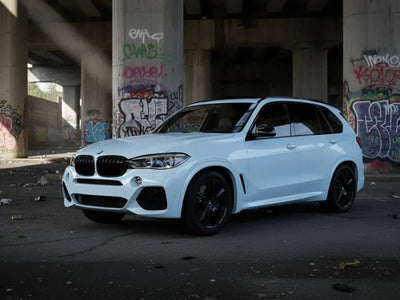 BMW X5 wrapped in Hexis Gloss HX20000 Jazz Blue automotive vinyl film HX20B32B