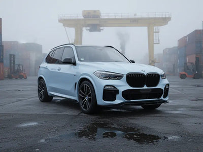 DIY BMW X5 wrapped in Gloss HX20000 Jazz Blue car wrap film HX20B32B