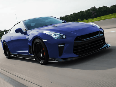 DIY Nissan GT-R wrapped in Gloss HX20000 Ephesus Blue automotive vinyl film HX20B36B