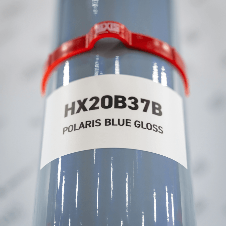 Color swatch of Hexis HX20000 Gloss Polaris Blue Vinyl Wrap HX20B37B