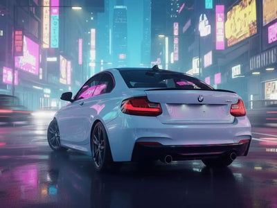 DIY BMW 2 Series wrapped in Gloss HX20000 Polaris Blue automotive vinyl film HX20B37B