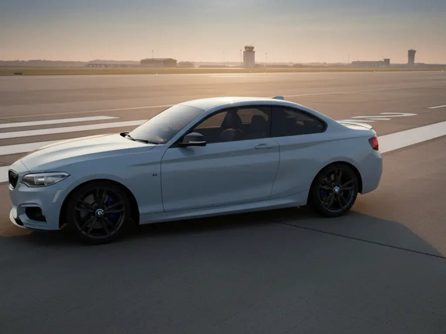 BMW 2 Series wrapped in Gloss HX20000 Polaris Blue restyling film HX20B37B