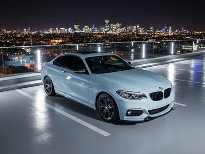 DIY BMW 2 Series wrapped in Gloss HX20000 Polaris Blue restyling film HX20B37B
