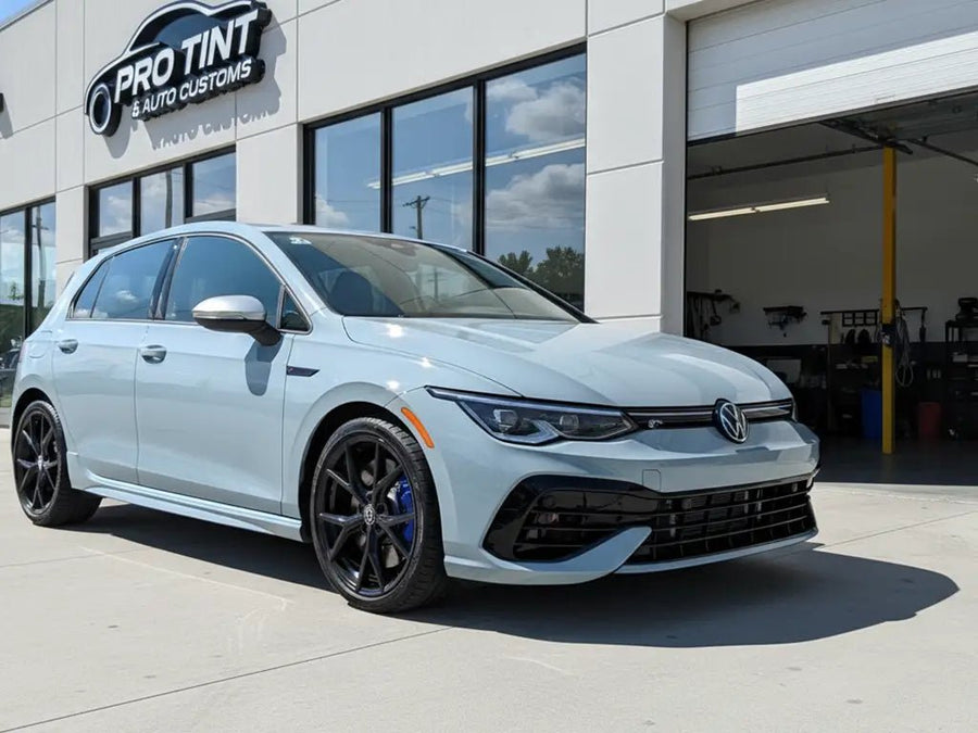 Volkswagen Golf R wrapped in Gloss HX20000 Polaris Blue vinyl wrap HX20B37B