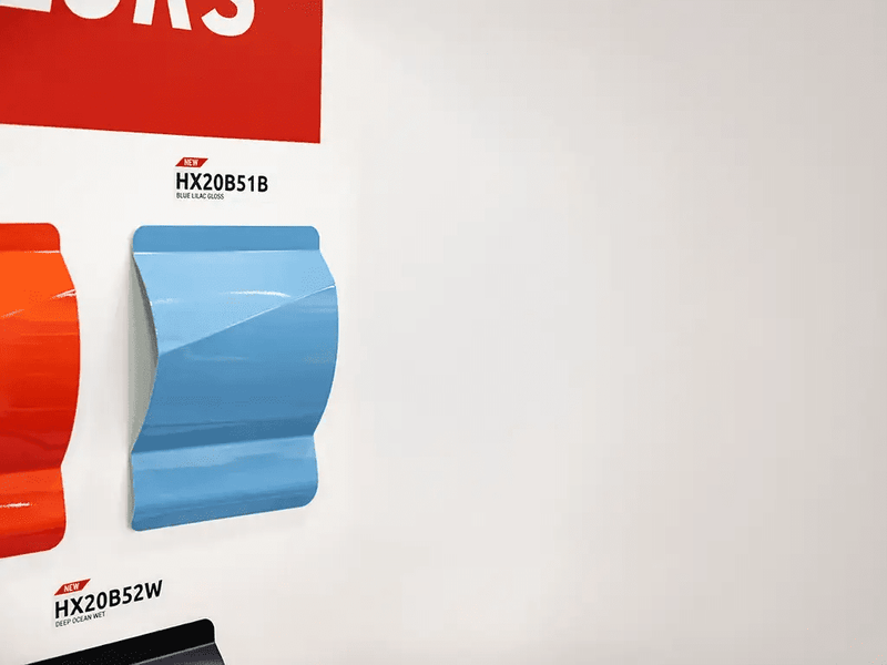 Roll of Hexis HX20000 Gloss Blue Lilac Vinyl Wrap HX20B51B