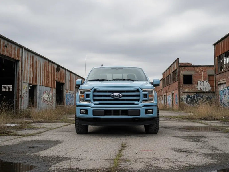Ford F-150 wrapped in Gloss HX20000 Blue Lilac restyling film HX20B51B