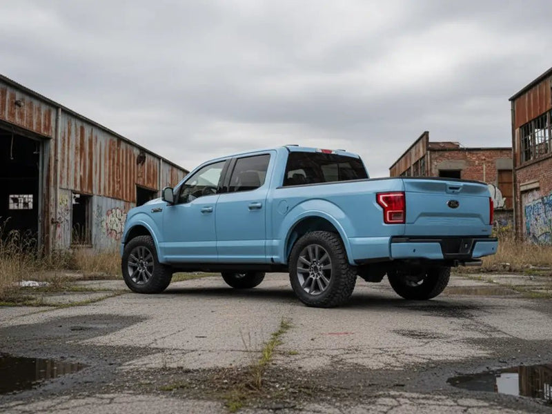 Ford F-150 wrapped in Hexis Gloss HX20000 Blue Lilac wrap film HX20B51B