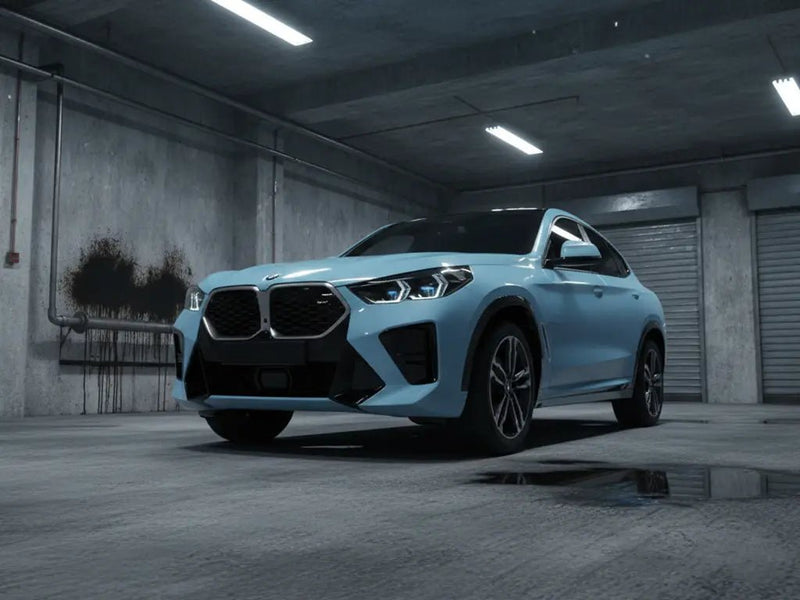BMW X2 wrapped in Gloss HX20000 Blue Lilac restyling film HX20B51B