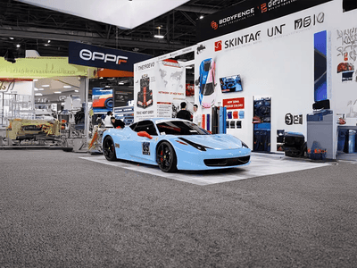 DIY Ferrari 458 Italia wrapped in Gloss HX20000 Blue Lilac restyling film HX20B51B