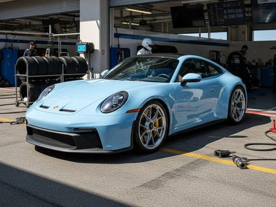 DIY Porsche 911 wrapped in Gloss HX20000 Blue Lilac car wrap film HX20B51B