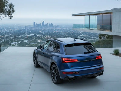 DIY Audi SQ5 wrapped in Satin HX20000 Deep Ocean Wet wrap film HX20B52W
