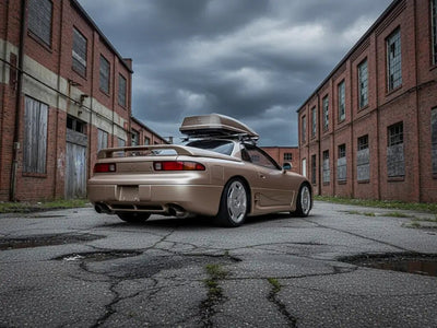 Mitsubishi 3000GT wrapped in Gloss HX20000 Metallic Ashen Beige vinyl wrap HX20BCMB
