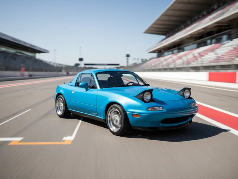DIY Mazda MX-5 Miata wrapped in Gloss HX20000 Fjord Blue vinyl wrap HX20BFJB