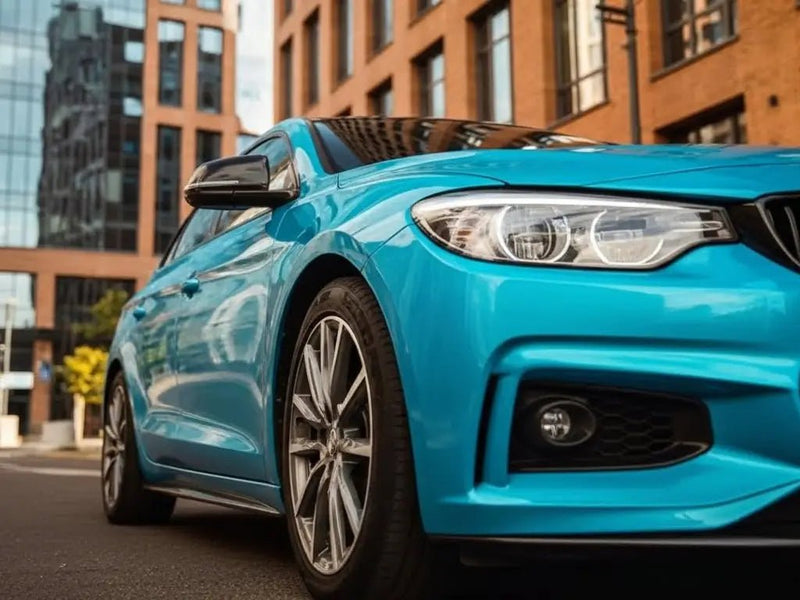 DIY BMW 3 Series wrapped in Gloss HX20000 Fjord Blue wrap film HX20BFJB