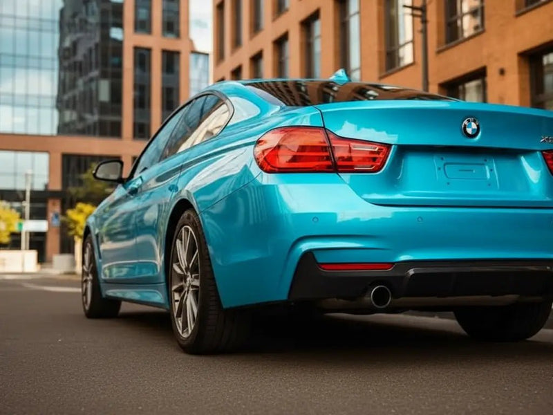 BMW 4 Series wrapped in Gloss HX20000 Fjord Blue automotive vinyl film HX20BFJB