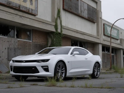 DIY Chevrolet Camaro wrapped in Gloss HX20000 Glitter Lapp Sparkle White car wrap film HX20BLPB