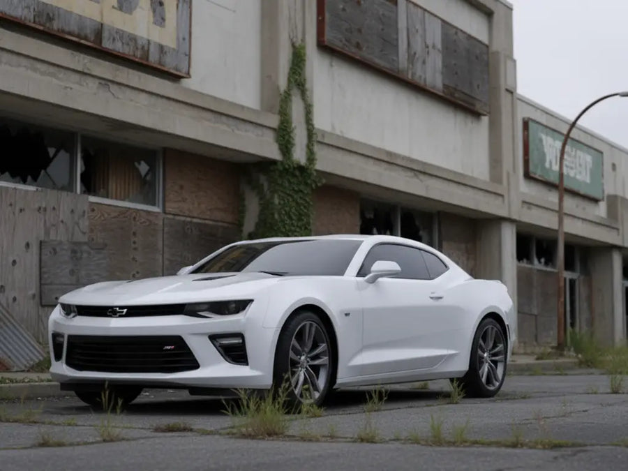 DIY Chevrolet Camaro wrapped in Gloss HX20000 Glitter Lapp Sparkle White car wrap film HX20BLPB
