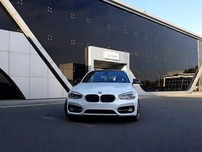 BMW 1 Series wrapped in Hexis Gloss HX20000 Glitter Lapp Sparkle White automotive vinyl film HX20BLPB