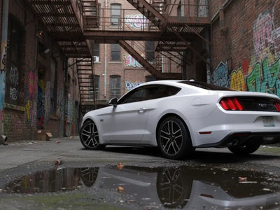 Ford Mustang wrapped in Gloss HX20000 Glitter Lapp Sparkle White car wrap film HX20BLPB