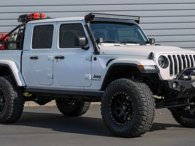 Jeep Gladiator wrapped in Gloss HX20000 Glitter Lapp Sparkle White wrap film HX20BLPB