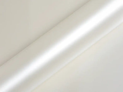 Color swatch of Hexis HX20000 Satin Nacre White Vinyl Wrap HX20BNCS